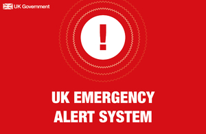 UK Emergency Alerts test graphic
